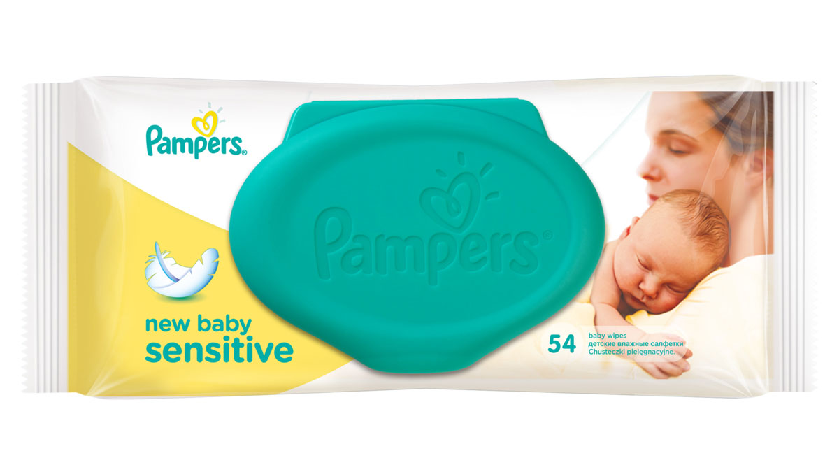 Pampers Детские влажные салфетки New Baby Sensitive 54 штPA-81491726 Pampers Детские влажные салфетки New Baby Sensitive 54 штPA-81491726Ваш новорожденный малыш нуждается в нежном очищении, именно поэтому влажные салфетки Pampers New Baby Sensitive мягче, чем вода с полотенцем. Благодаря своей уникальной мягкой текстуре SoftGrip и дополнительному увлажнению, они очищают кожу малыша еще нежнее, чем раньше, поддерживая естественный уровень pH. Чтобы салфетки Pampers оставались влажными как можно дольше, а мамам было удобно открывать и закрывать упаковку, добавлена специальная крышечка для многоразового использования. Не бойтесь сюрпризов с Pampers New Baby Sensitive!