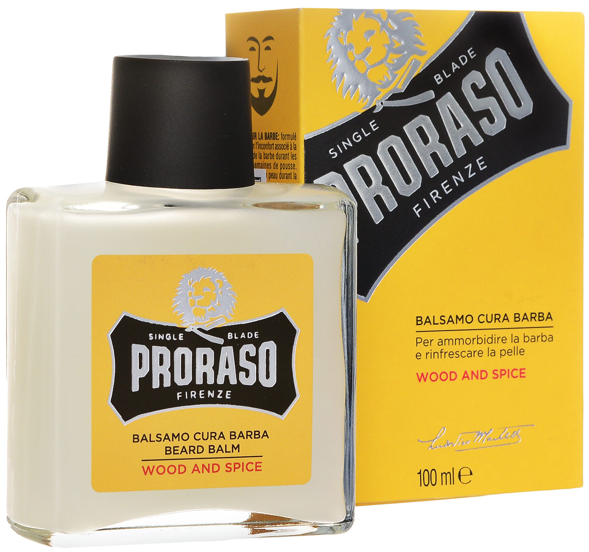 PRORASO Бальзам для бороды Wood and Spice 100 мл400730 PRORASO Бальзам для бороды Wood and Spice 100 мл400730Бальзам для бороды создан, чтобы снять раздражение при росте новых волос. Увлажняет и смягчает волосы по всей длине. Аромат кедра с нотами средиземноморского ладанника оставляют приятную свежесть на коже подбородка и бороде.