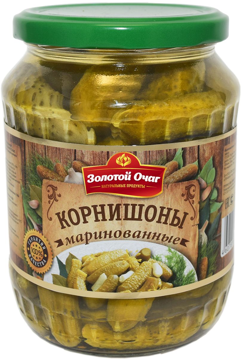 Золотой Очаг корнишоны маринованные деликатесные, 720 мл4607816070638 Золотой Очаг корнишоны маринованные деликатесные, 720 мл4607816070638Маринованные корнишоны используют в салатах, закусках, первых и вторых блюдах. Кроме этого такие мини огурцы являются прекрасной самостоятельной закуской.