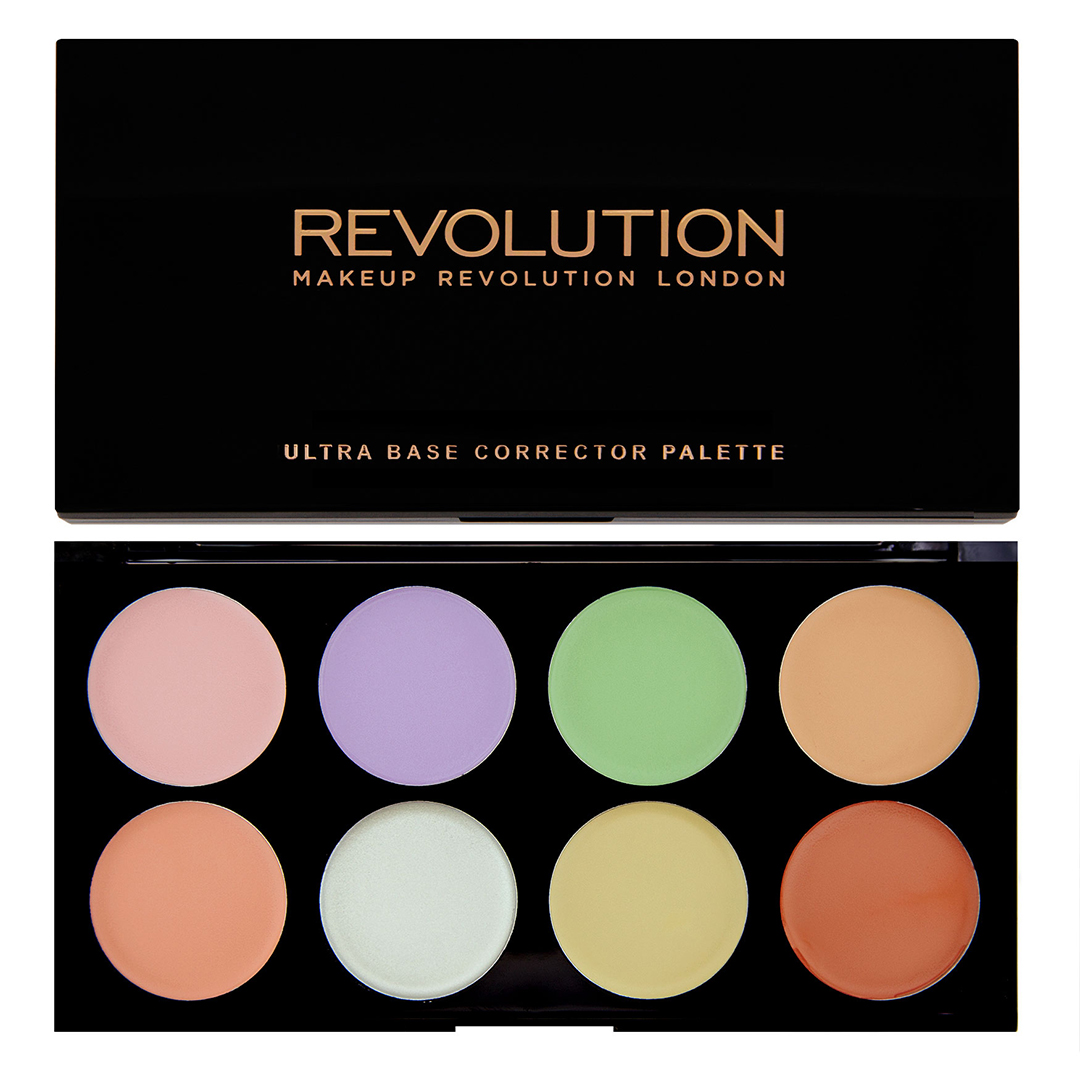 Makeup Revolution Набор цветных корректоров Ultra Base Corrector, 13 гр60044 Makeup Revolution Набор цветных корректоров Ultra Base Corrector, 13 гр60044Революция в вопросах маскировки! Забудь о несовершенствах тона с ультракрутой палеткой Ultra Base Corrector! Используйте корректоры в палетке по схеме: - розовый: сделает цвет лица ярче и скорректирует желтоватый подтон кожи; - зеленый: нейтрализует красный – скроет шрамы и несовершенства кожи; - оранжевый: нейтрализует голубой - скорректирует синячки под глазами; - персиковый: освежит цвет лица; - белый: для естественного высветления цвета лица, также можно смешивать с другими корректорами для получения идеального оттенка; - желтый: нейтрализует фиолетовый - для маскировки вен.