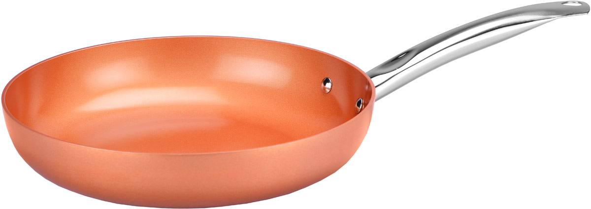 Сковорода Copper Chef, с керамическим покрытием. Диаметр 26 смKC15054-00000 Сковорода Copper Chef, с керамическим покрытием. Диаметр 26 смKC15054-00000Сковорода Copper Chef изготовлена из высококачественного алюминия с антипригарным керамическим покрытием. Благодаря керамическому покрытию пища не пригорает и не прилипает к поверхности сковороды, что позволяет готовить с минимальным количеством масла. Кроме того, такое покрытие абсолютно безопасно для здоровья человека. Достоинства керамического покрытия: - устойчивость к высоким температурам и резким перепадам температур; - устойчивость к царапающим кухонным принадлежностям и абразивным моющим средствам; - устойчивость к коррозии; - водоотталкивающий эффект; - покрытие способствует испарению воды во время готовки; - длительный срок службы; - безопасность для окружающей среды и человека. Изделие оснащено ручкой, выполненной из нержавеющей стали. Подходит для всех типов плит, включая индукционные. Можно мыть в посудомоечной машине. Эксклюзивный американский бренд Copper...