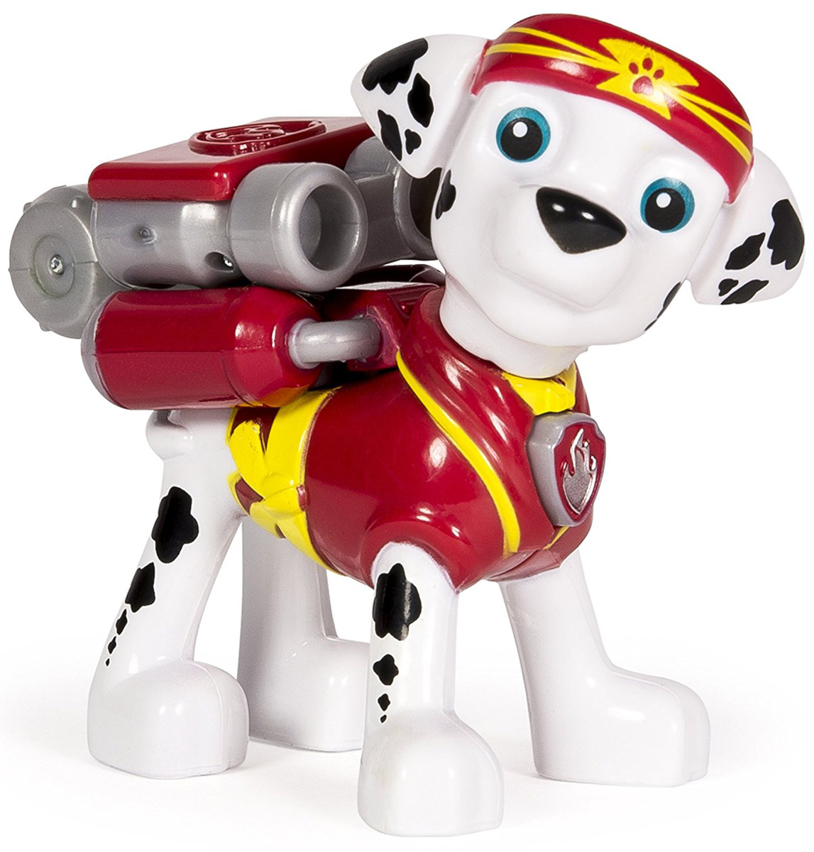 Paw Patrol Фигурка Pup-Fu Marshall16655_20072759 Paw Patrol Фигурка Pup-Fu Marshall16655_20072759Фигурка Paw Patrol Marshall с рюкзаком-трансформером станет отличным подарком для маленьких поклонников мультсериала Щенячий патруль. Фигурка выполнена из прочного высококачественного пластика. Голова фигурки вращается. При нажатии на кнопку, расположенную на груди, из рюкзака выдвигается двойной брандспойт. Ваш малыш сможет часами играть с этой очаровательной фигуркой, разыгрывая сценки из мультфильма, или придумывая собственные истории.
