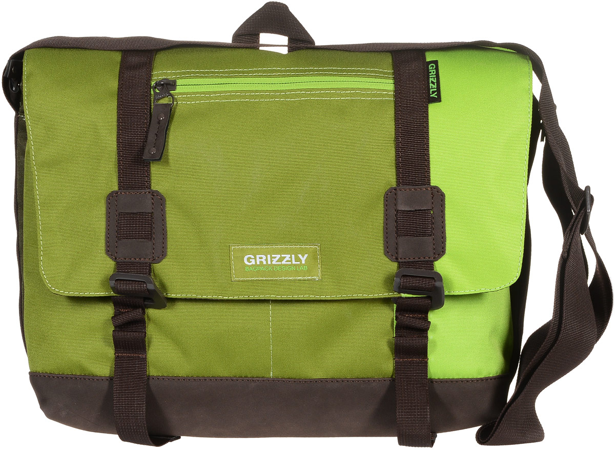 Сумка молодежная Grizzly, цвет: салатовый, зеленый, хаки, 14 л. ММ-619-3/2ММ-619-3/2 Сумка молодежная Grizzly, цвет: салатовый, зеленый, хаки, 14 л. ММ-619-3/2ММ-619-3/2Молодежная сумка Grizzly изготовлена из высококачественного плотного текстиля. Дно уплотнено материалом из экокожи. Сумка имеет одно отделение, которое закрывается на клапан с застежками-крючками, регулируемыми по высоте, и застежку-молнию. Внутри сумки расположен карман для ноутбука или планшета, а также вшитый карман на застежке-молнии. Снаружи, с фронтальной стороны сумки есть один прорезной карман на застежке-молнии и два открытых кармашка. На клапане также располагается прорезной карман на застежке-молнии, и с тыльной стороны - боковой карман на застежке-молнии. Изделие оснащено дополнительной ручкой-петлей и регулируемым плечевым ремнем. Самовыражение - одна из базовых потребностей современного человека. Оригинальные, яркие, остромодные рюкзаки от Grizzly наилучшим образом подчеркнут вашу креативность, индивидуальность и неповторимый стиль!