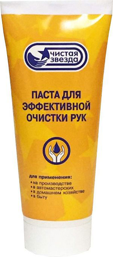 Паста для очистки рук Чистая звезда, 200 мл85080-8 Паста для очистки рук Чистая звезда, 200 мл85080-8Нейтральное средство для эффективной очистки и удаления масла, смазок, типографической краски, графита, плиточного клея, битума, сажи, антикоррозийных материалов, производственной пыли, грязи, и других загрязнений с кожи рук. • Обладает антисептическим действием, не сушит кожу и не вызывает аллергических реакций.