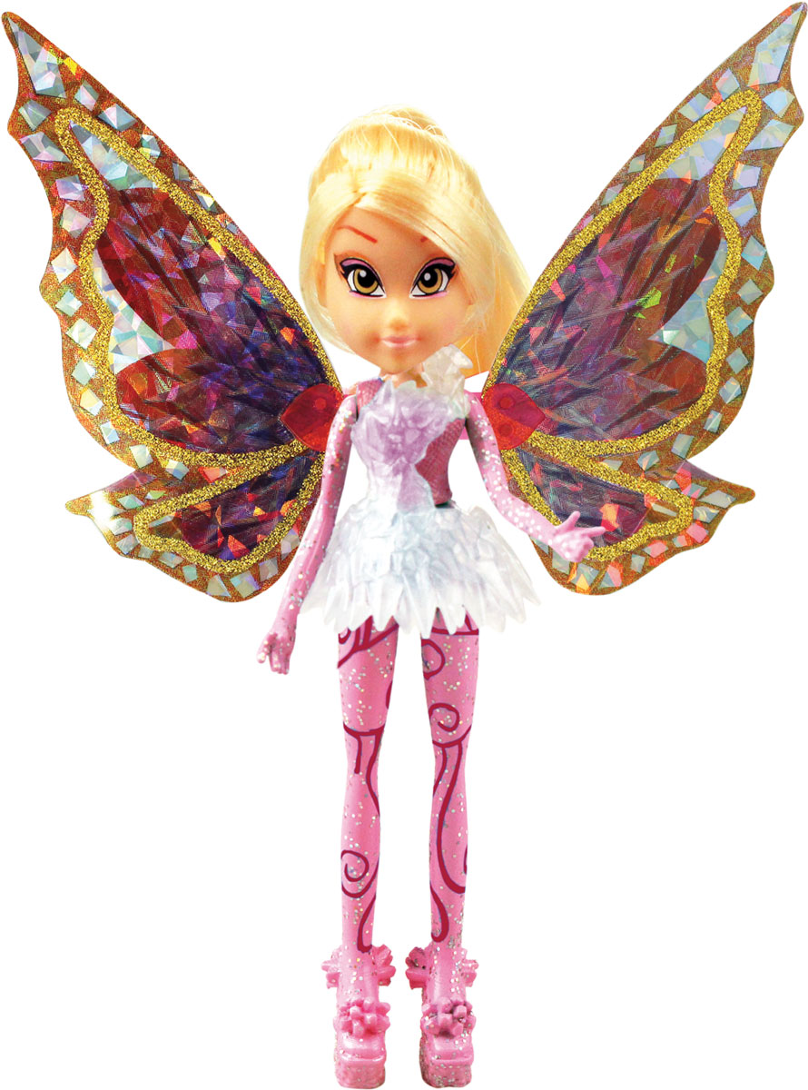 Winx Club Мини-кукла StellaIW01351500_Stella Winx Club Мини-кукла StellaIW01351500_StellaСтелла - одна из учениц Алфеи и фея Клуба Винкс. Родилась она на планете Солярия, что в переводе означает солнечная планета. Возможно, именно поэтому фея Стелла обладает шикарными золотыми волосами и ярким, неповторимым характером. Стелла любит спонтанные решения. Она довольно вспыльчивая и никогда не действует по заранее обдуманному плану. Кроме того, фея Винкс очень любит поболтать с подружками, но в то же время всегда готова прийти на помощь. У Стеллы есть и неприятные черты характера. Как принцесса она довольно заносчивая, самоуверенная. Ее самое большое увлечение - это мода. Ей всегда интересно, насколько хорошо она выглядит. Стелла обожает ходить по магазинам и покупать модные вещи. Мини-кукла Winx Club Stella олицетворяет собой прекрасную фею, о которой мечтает каждая девочка, любящая этот мультфильм. Ноги и руки феи украшены изящными узорами и сияющими блестками, а платье и туфли похожи на алмазные произведения искусства. Крылышки куклы с голографическим эффектом...