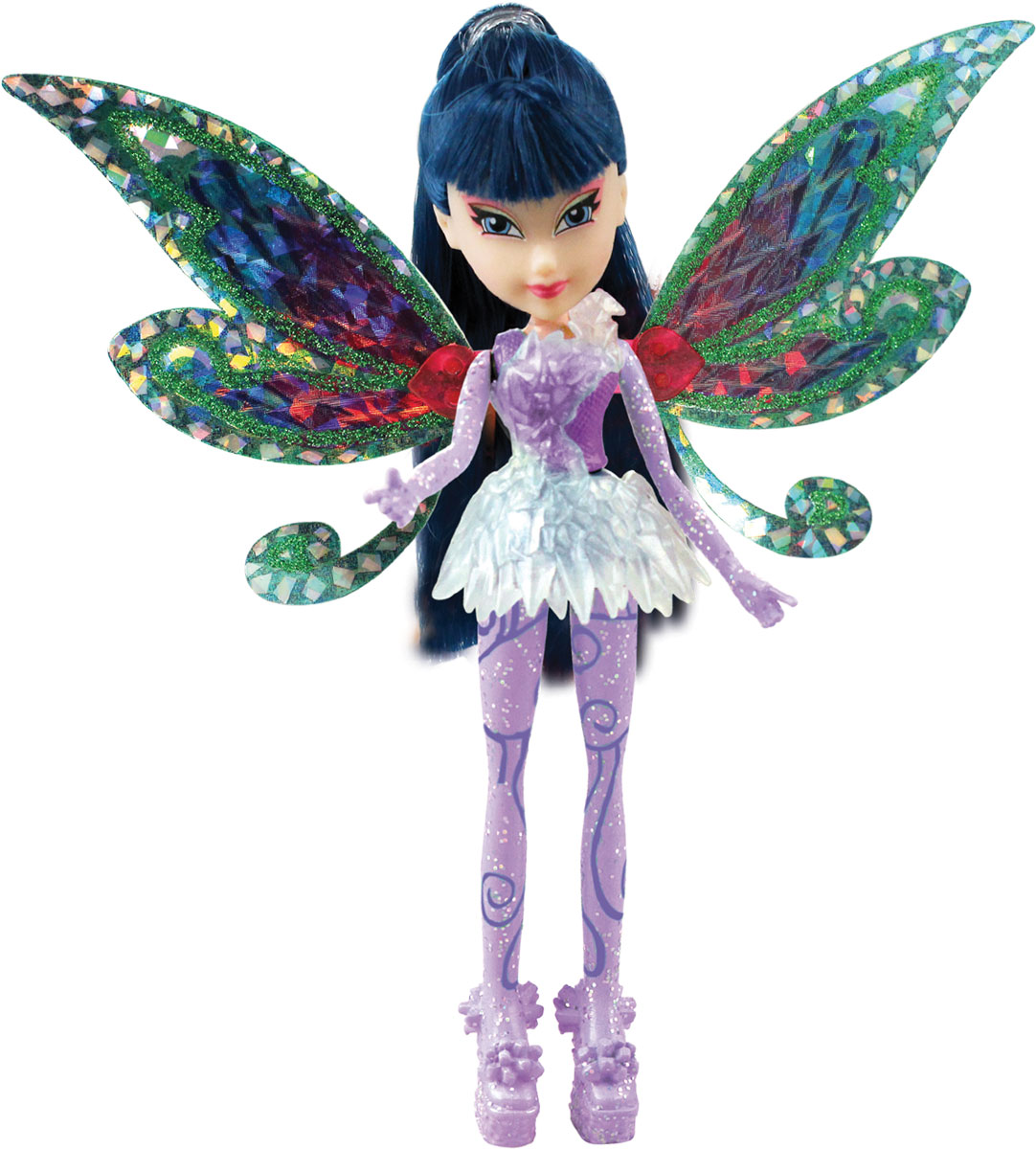 Winx Club Мини-кукла MusaIW01351500_Musa Winx Club Мини-кукла MusaIW01351500_MusaМини-кукла Winx Club Musa повторяет образ Музы из второй части седьмого сезона мультсериала о волшебницах из Школы Винкс. Блестящее тело куколки усиливает волшебный образ. Крылышки с голографическим эффектом при необходимости можно снять. Ноги и руки феи украшены изящными узорами и сияющими блестками, а платье и туфли похожи на алмазные произведения искусства - так фее передалась новая сила Tynix! Муза обожает играть и петь, ее любимые инструменты - гитара и саксофон. Она может поднять настроение любому, но может и подшутить. Муза - фея, отвечающая за гармонию, и музыка составляет ее сущность. В набор также входит подставка под куклу. Соберите свою удивительную коллекцию кукол Винкс!