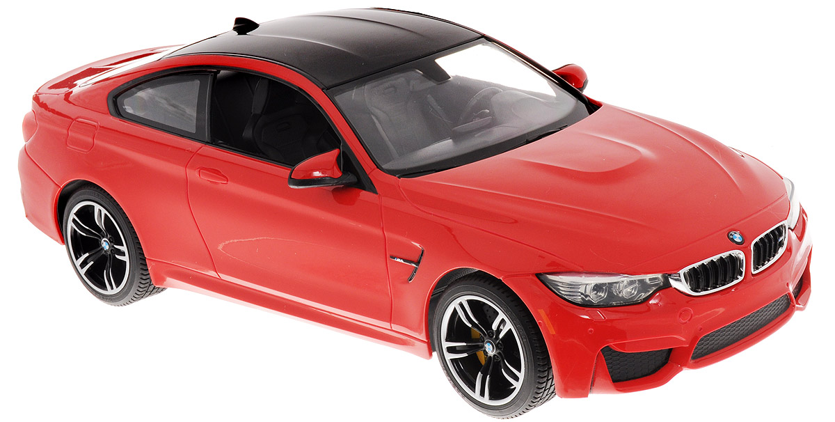 Rastar Радиоуправляемая модель BMW M4 Coupe цвет красный70900_красный Rastar Радиоуправляемая модель BMW M4 Coupe цвет красный70900_красныйРадиоуправляемая модель Rastar BMW M4 Coupe обязательно привлечет внимание взрослого и ребенка и понравится любому, кто увлекается автомобилями. Корпус автомобиля выполнен из пластика с использованием металлических элементов, колеса - из резины. Маневренная и реалистичная уменьшенная копия выполнена в точной детализации с настоящим автомобилем в масштабе 1:14. Управление машинкой происходит с помощью пульта. Машина двигается вперед и назад, поворачивает направо, налево. Имеются световые эффекты. Колеса игрушки обеспечивают плавный ход, машинка не портит напольное покрытие. Радиоуправляемые игрушки способствуют развитию координации движений, моторики и ловкости. Ваш ребенок часами будет играть с моделью, придумывая различные истории и устраивая соревнования. Порадуйте его таким замечательным подарком! Модель автомобиля работает от 5 батареек напряжением 1,5V типа АА (не входят в комплект). Пульт управления работает от батарейки 9V типа Крона (не входит в...