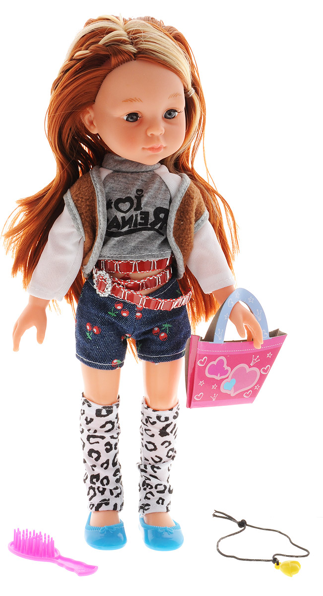 ABtoys Кукла Модница в шортахPT-00371_шорты ABtoys Кукла Модница в шортахPT-00371_шортыОчаровательная кукла ABtoys Модница станет лучшей подружкой вашей малышки. Куколка одета в джинсовые шорты, стильную кофту и жилетку. На ногах куклы - бело-черные гетры и синие туфельки. Модный образ дополняет бордовый ремень с серебристой пряжкой. У куклы длинные темные волосы со светлыми прядками, которые можно расчесывать и заплетать из них различные прически. Вместе с куклой в набор входят расческа, картонная сумочка и ожерелье. Выразительный внешний вид и аккуратное исполнение куклы делает ее идеальным подарком для любой девочки. Порадуйте свою малышку таким великолепным подарком!