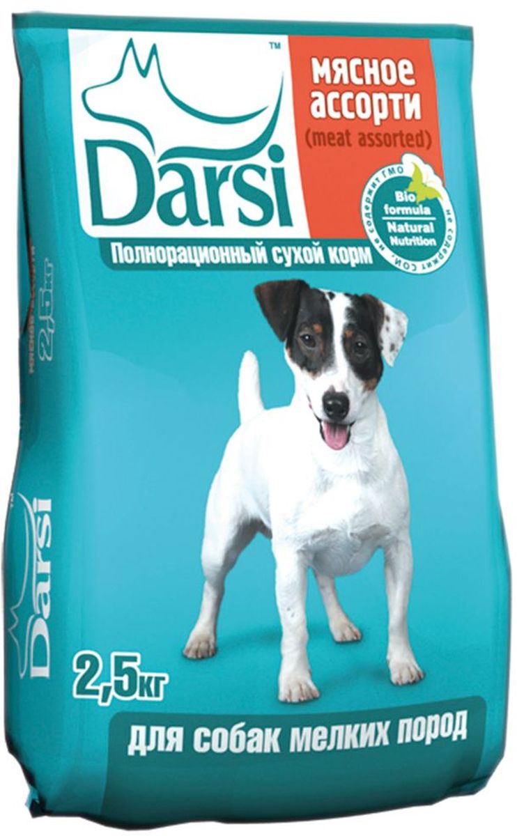 Корм сухой Darsi для собак мелких пород, 2,5 кг. 06250625 Корм сухой Darsi для собак мелких пород, 2,5 кг. 06250625Витамин Е повышает защитные функции организма Омега-3 и Омега-6, органический цинк обеспечивают здоровую кожу и блестящую мягкую шерсть Кальций и фосфор в сбалансированном виде обеспечивают крепкие кости Минеральные вещества, оптимальные форма и структура крокет благоприятствуют здоровому развитию зубов и профилактируют возникновение зубного камня Клетчатка и высокоусваиваемые питательные вещества способствуют правильной работе кишечника Состав: злаки и продукты их переработки, мясо и субпродукты животного происхождения, масла и жиры, витамины и минеральные вещества. Пищевая ценность в 100 г продукта: сырой белок 18,0%, сырой жир 7,0 %, сырая зола 6,0%, сырая клетчатка 3,5%, влажность не более 10,0%, кальций 12,0 г/кг, фосфор 10,0 г/кг, Витамин А 4 200 МЕ/кг, Витамин D3 400 МЕ/кг, Витамин Е 40 мг/кг Содержание витаминов гарантировано до истечения срока годности. Энергетическая ценность на 100 г: 290 ккал
