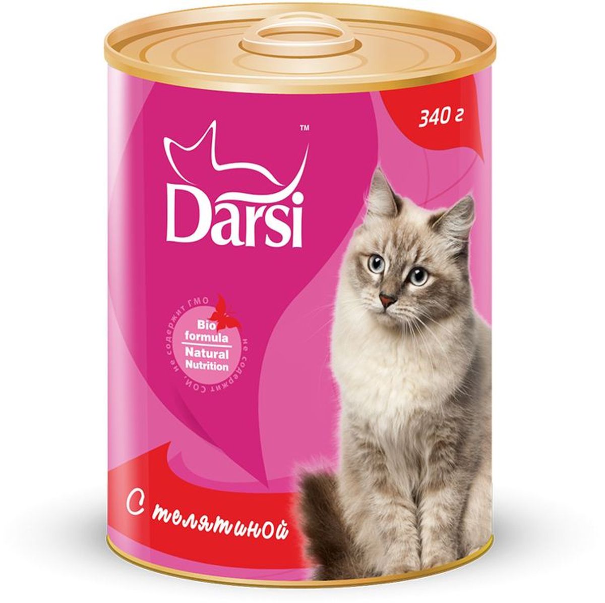 Консервы для кошек Darsi, с телятиной, 340 г. 92429242 Консервы для кошек Darsi, с телятиной, 340 г. 92429242Полнорационный консервированный корм для кошек в виде фарша.