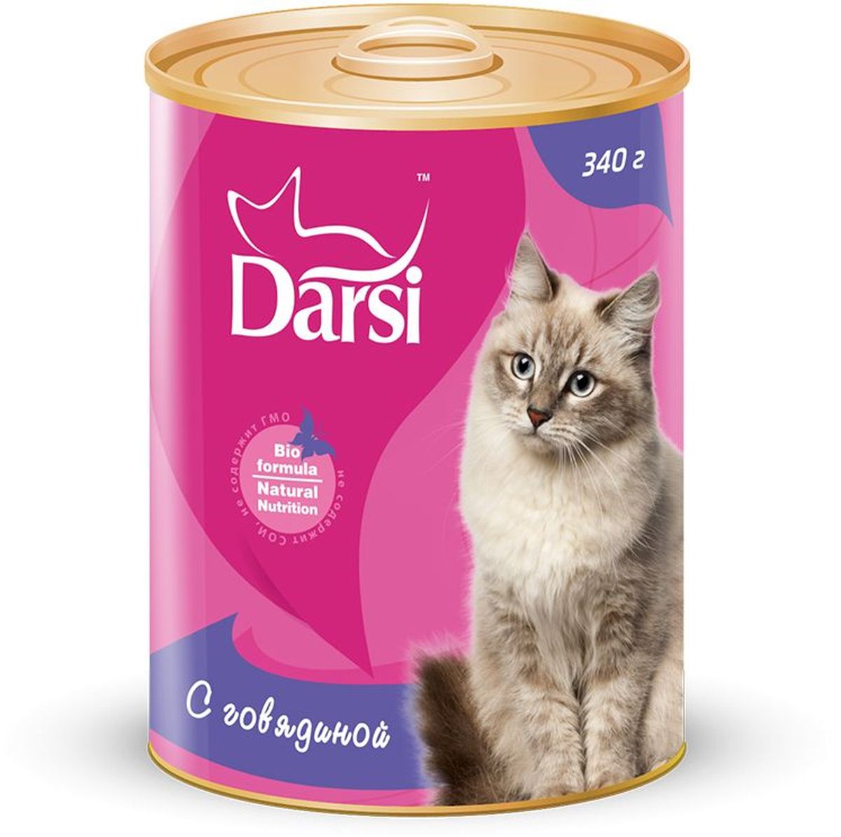 Консервы для кошек Darsi, с говядиной, 340 г. 92669266 Консервы для кошек Darsi, с говядиной, 340 г. 92669266Полнорационный консервированный корм для кошек в виде фарша.