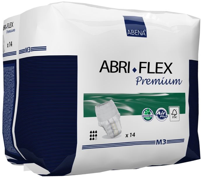 Abena Подгузники для взрослых Abri-Flex М3 ночные 14 шт 4108541085 Abena Подгузники для взрослых Abri-Flex М3 ночные 14 шт 4108541085Подгузник-трусики, Abri-Flex Premium, M3, ночные, 14 шт., 2400 мл - продукты серии Abri-Flex могут использоваться в качестве нижнего белья, обеспечивая свободу движения. Abri-Flex удерживается на бедрах за счет увеличенного количества эластичных нитей по сравнению с другими аналогичными продуктами. Подгузники-трусики Abri-Flex Zero подходят для легкой степени недержания, имеют высокий профиль и полностью белый наружный слой. Подгузник-шортики Abri-Flex Special обладает уникальной эластичностью, которая обеспечивает точную посадку в области ног и паха, и является идеальным решением для физически активных людей, а также для тех, кому не подходят традиционные трусики pull-up. Преимущества подгузников для взрослых Abri- Flex: ? мягкий пояс надежно и деликатно удерживает подгузник на месте, ? превращают жидкость в гель, запирая запах изнутри, ? имеют цветной сегментированный индикатор намокания, ? гарантируют сухость за счет инновационной технологии быстрого впитывания слоя 3D DualCore®,...