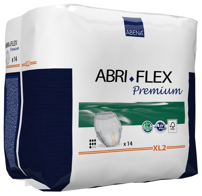 Abena Подгузники для взрослых Abri-Flex XL2 дневные+ 14 шт 4109041090 Abena Подгузники для взрослых Abri-Flex XL2 дневные+ 14 шт 4109041090Подгузник-трусики, Abri-Flex Premium XL2, 14 шт., 1900 мл - продукты серии Abri-Flex могут использоваться в качестве нижнего белья, обеспечивая свободу движения. Abri-Flex удерживается на бедрах за счет увеличенного количества эластичных нитей по сравнению с другими аналогичными продуктами. Подгузники-трусики Abri-Flex Zero подходят для легкой степени недержания, имеют высокий профиль и полностью белый наружный слой. Подгузник-шортики Abri-Flex Special обладает уникальной эластичностью, которая обеспечивает точную посадку в области ног и паха, и является идеальным решением для физически активных людей, а также для тех, кому не подходят традиционные трусики pull-up. Преимущества подгузников для взрослых Abri- Flex: ? мягкий пояс надежно и деликатно удерживает подгузник на месте, ? превращают жидкость в гель, запирая запах изнутри, ? имеют цветной сегментированный индикатор намокания, ? гарантируют сухость за счет инновационной технологии быстрого впитывания слоя 3D DualCore®, ?...