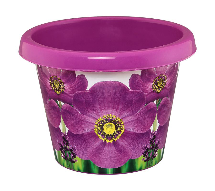 Кашпо Violet Фиалка, с дренажной системой, 4 л30400/89 Кашпо Violet Фиалка, с дренажной системой, 4 л30400/89Круглое кашпо Violet Фиалка изготовлено из высококачественного пластика и оснащено дренажной системой для быстрого отведения избытка воды при поливе. Изделие прекрасно подходит для выращивания растений и цветов в домашних условиях. Объем: 4 л.