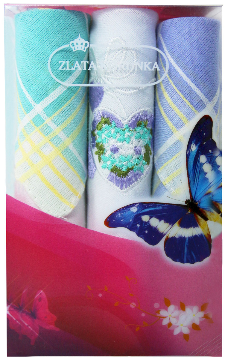 Платок носовой женский Zlata Korunka, цвет: мультиколор, 3 шт. 40423-1. Размер 28 х 28 см40423-1 Платок носовой женский Zlata Korunka, цвет: мультиколор, 3 шт. 40423-1. Размер 28 х 28 см40423-1Платки носовые женские в упаковке по 3 шт. Носовые платки изготовлены из 100% хлопка, так как этот материал приятен в использовании, хорошо стирается, не садится, отлично впитывает влагу. Размер: 28 х 28..