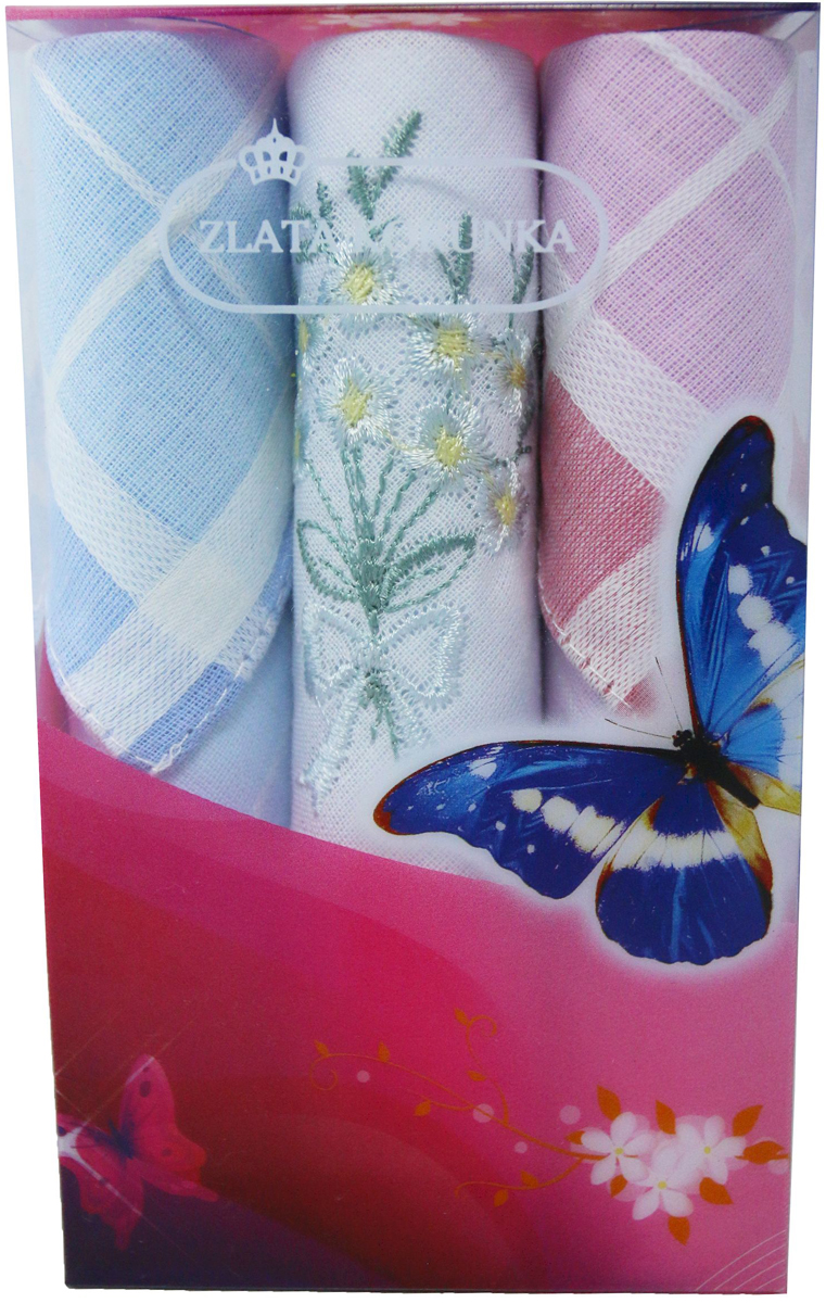 Платок носовой женский Zlata Korunka, цвет: мультиколор, 3 шт. 40423-104. Размер 28 х 28 см40423-104 Платок носовой женский Zlata Korunka, цвет: мультиколор, 3 шт. 40423-104. Размер 28 х 28 см40423-104Платки носовые женские в упаковке по 3 шт. Носовые платки изготовлены из 100% хлопка, так как этот материал приятен в использовании, хорошо стирается, не садится, отлично впитывает влагу. Размер: 28 х 28..