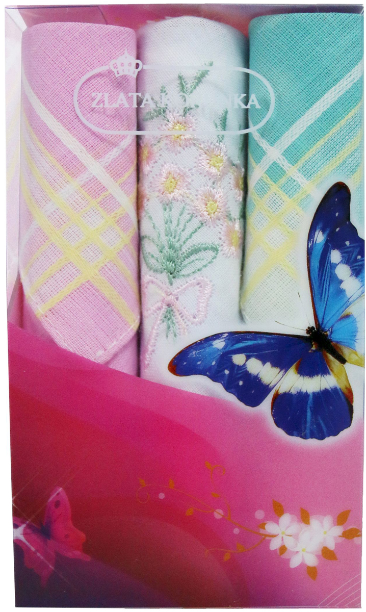 Платок носовой женский Zlata Korunka, цвет: мультиколор, 3 шт. 40423-113. Размер 28 х 28 см40423-113 Платок носовой женский Zlata Korunka, цвет: мультиколор, 3 шт. 40423-113. Размер 28 х 28 см40423-113Платки носовые женские в упаковке по 3 шт. Носовые платки изготовлены из 100% хлопка, так как этот материал приятен в использовании, хорошо стирается, не садится, отлично впитывает влагу. Размер: 28 х 28..