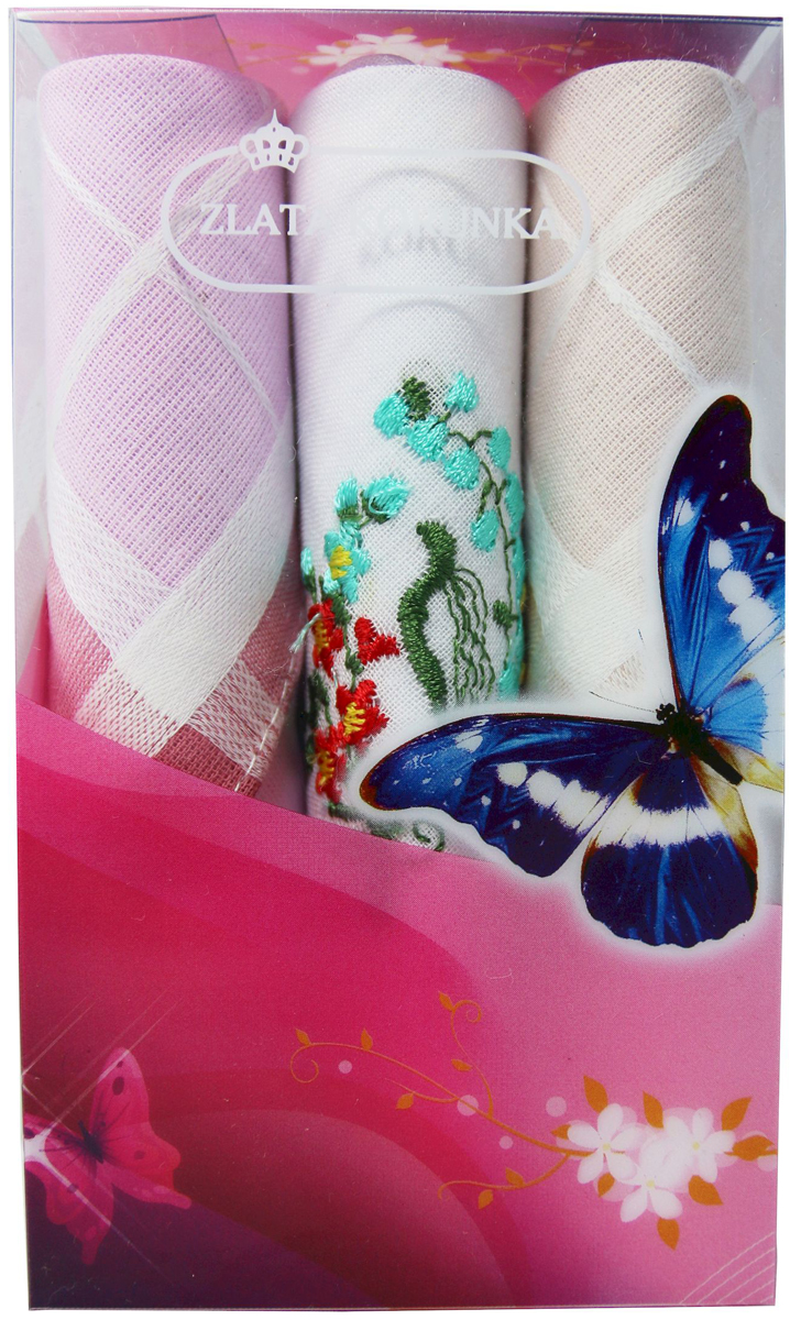 Платок носовой женский Zlata Korunka, цвет: мультиколор, 3 шт. 40423-122. Размер 28 х 28 см40423-122 Платок носовой женский Zlata Korunka, цвет: мультиколор, 3 шт. 40423-122. Размер 28 х 28 см40423-122Платки носовые женские в упаковке по 3 шт. Носовые платки изготовлены из 100% хлопка, так как этот материал приятен в использовании, хорошо стирается, не садится, отлично впитывает влагу. Размер: 28 х 28..