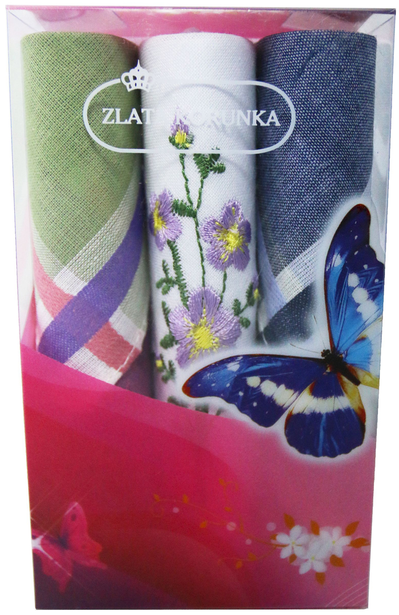 Платок носовой женский Zlata Korunka, цвет: мультиколор, 3 шт. 40423-95. Размер 28 х 28 см40423-95 Платок носовой женский Zlata Korunka, цвет: мультиколор, 3 шт. 40423-95. Размер 28 х 28 см40423-95Платки носовые женские в упаковке по 3 шт. Носовые платки изготовлены из 100% хлопка, так как этот материал приятен в использовании, хорошо стирается, не садится, отлично впитывает влагу. Размер: 28 х 28..