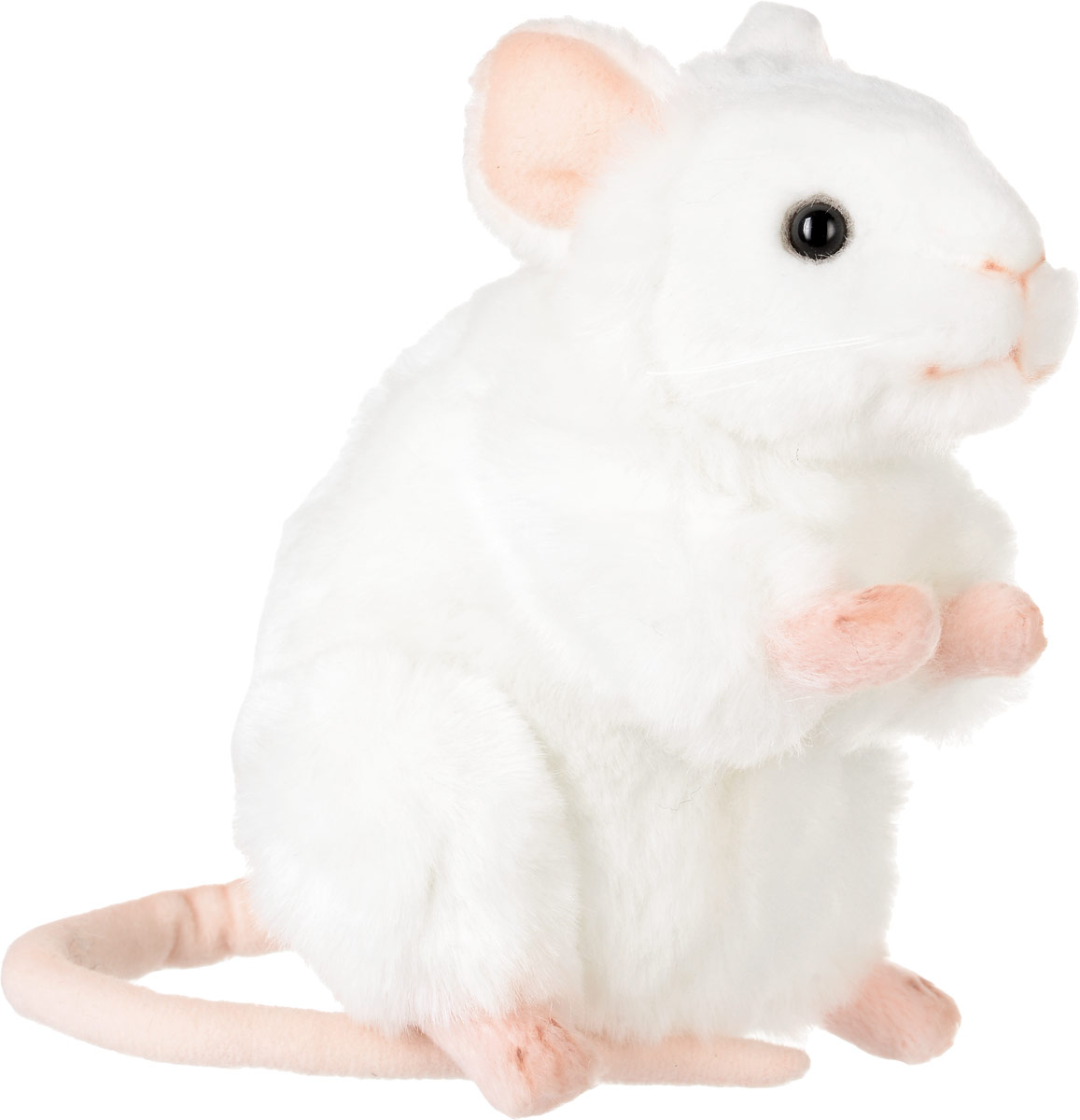 Hansa Toys Мягкая игрушка Белая мышь 16 см5323 Hansa Toys Мягкая игрушка Белая мышь 16 см5323Мыши - семейство млекопитающих из отряда грызунов. Распространены повсеместно. Белые мыши широко используются для научных экспериментов. У мышей мягкий мех, чаще всего светло-бежевый. Едят любые растения, семена, пищу животного происхождения. Длина в среднем 17 см, из которых 8 см составляет хвост. Домашние мыши из-за лучшей пищи часто более крупные. Размножаются каждые 10-17 недель. Потомство достигает 5-10 мышат. Мягкая игрушка Hansa Toys Белая мышь обязательно понравится вам и вашему малышу, а также познакомит вас с этим животным.