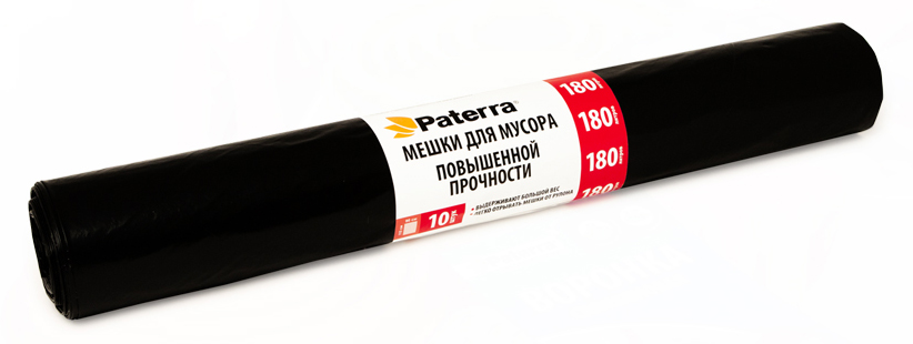 Мешки для мусора Paterra Profi, 180 л, 10 шт106-061 Мешки для мусора Paterra Profi, 180 л, 10 шт106-061Мешки Paterra Profi, выполненные из высокопрочного и эластичного полиэтилена, обеспечат чистоту и гигиену в квартире. Они удобны для сбора и утилизации мусора, занимают мало места, практичны в использовании. Благодаря удобным размерам, мешки легко вкладываются в ведро. Количество: 10 шт.