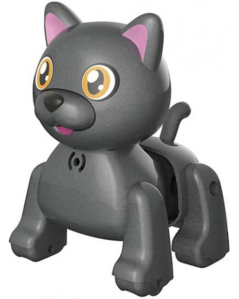 DigiFriends Интерактивная игрушка Котенок Шартрез88505 DigiFriends Интерактивная игрушка Котенок Шартрез88505Интерактивная игрушка DigiFriends Котенок Шартрез непременно станет близким другом вашего малыша. Котенок умеет делать множество вещей, присущих настоящим домашним питомцам, и даже чуть больше! Нужно поиграть с животным, чтобы активизировать его: потрогать за голову, похлопать в ладоши или посвистеть. Котенок умеет самостоятельно ходить вперед и назад, издает приятные звуки и поет одну из встроенных песенок-мелодий. Во время передвижения задняя часть тела котенка раскачивается в ритме звучащих мелодий, а спинка шевелится подобно шерсти настоящей кошки. Игрушка синхронизируется с LilPuppies и LilKittens. Создайте свою коллекцию интерактивных котят различных пород! Изготовлен из высококачественного пластика, который не содержит вредных химических веществ. Рекомендуется докупить 3 батарейки напряжением 1,5V типа АG13 (товар комплектуется демонстрационными).