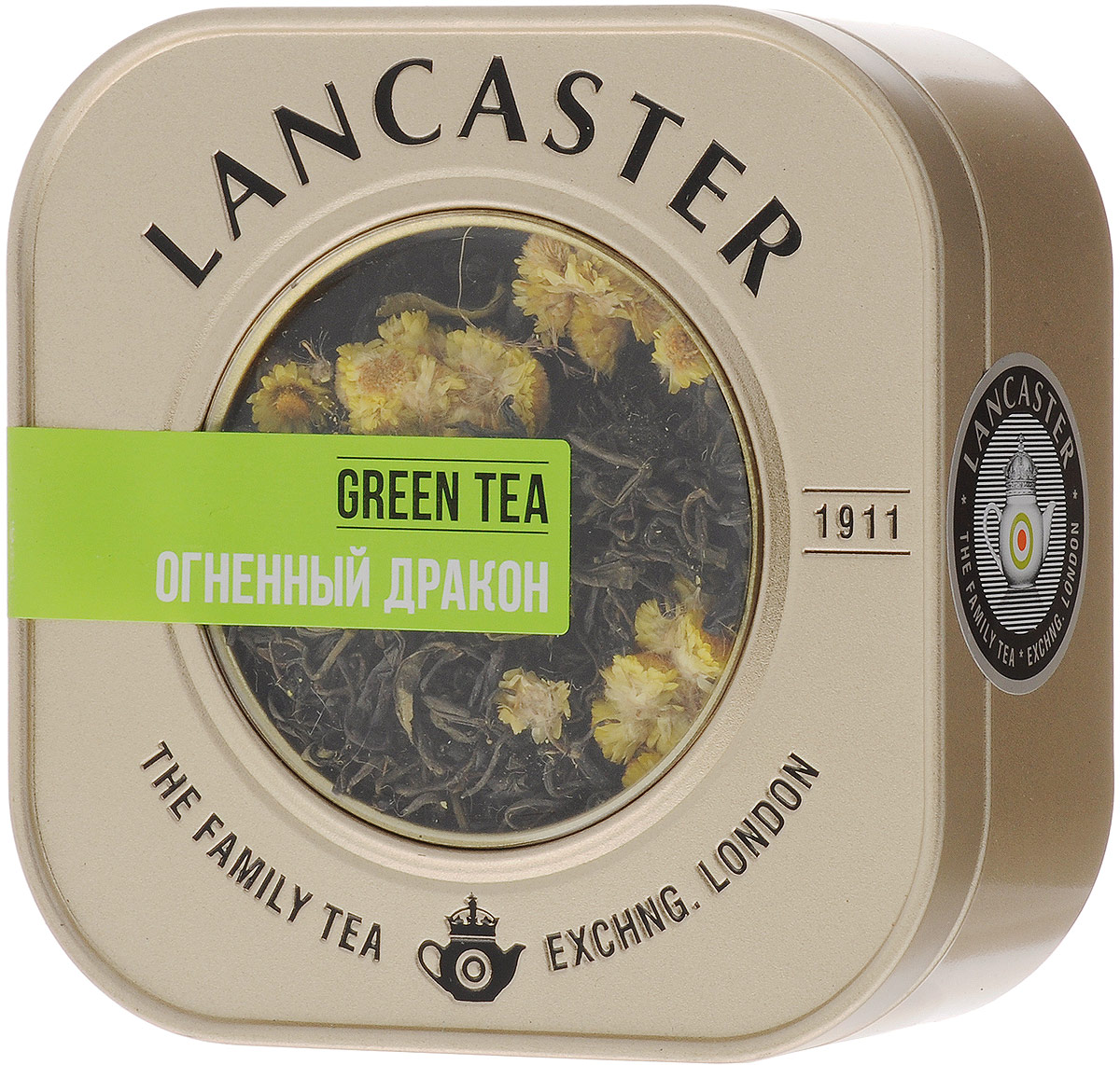 Lancaster Огненный дракон зеленый листовой чай, 75 г13 0201 Lancaster Огненный дракон зеленый листовой чай, 75 г13 0201Благодаря великолепным условиям произрастания на плантациях китайской провинции Чжэцзян, зеленый чай Lancaster Огненный дракон, выросший в одном из старейших чаеводческих районов страны, имеет изысканный благородный вкус, слегка сладковатый и пряный. Уважаемые клиенты! Обращаем ваше внимание на то, что упаковка может иметь несколько видов дизайна. Поставка осуществляется в зависимости от наличия на складе.