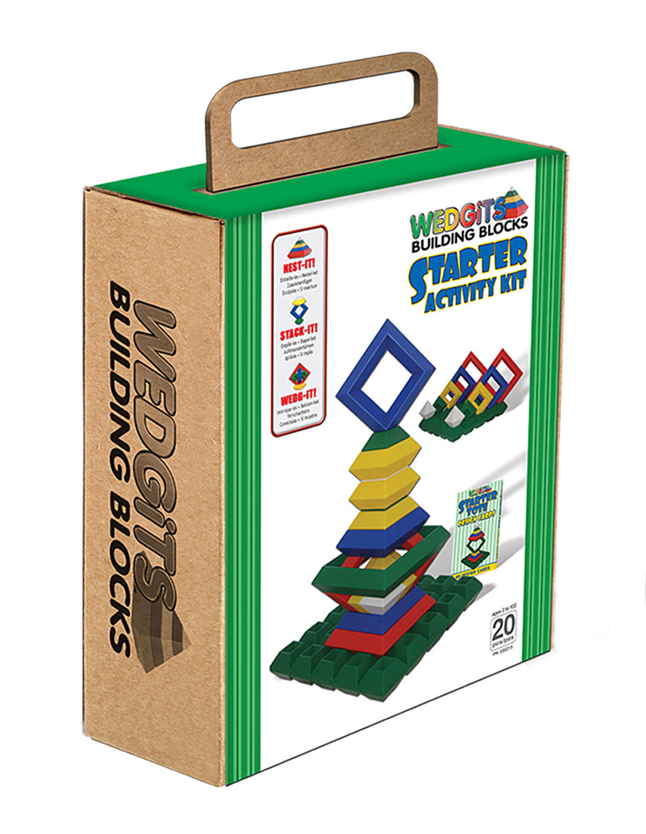 Wedgits Конструктор Starter Activity Kit330215_Activity Kit Wedgits Конструктор Starter Activity Kit330215_Activity KitКонструктор Wedgits Starter Activity Kit привлечет внимание вашего ребенка и не позволит ему скучать. Это стартовый игровой набор для малышей. Детали конструктора имеют правильную геометрическую форму, идеально стыкуются, ставятся друг на друга как вертикально, так и горизонтально, тем самым образуя множество неповторимых комбинаций. В комплект входят 20 ярких деталей конструктора, большая пластина-основание и инструкция для сборки. Игра с конструктором поможет ребенку развить мелкую моторику рук, координацию движений, усидчивость, воображение и фантазию.