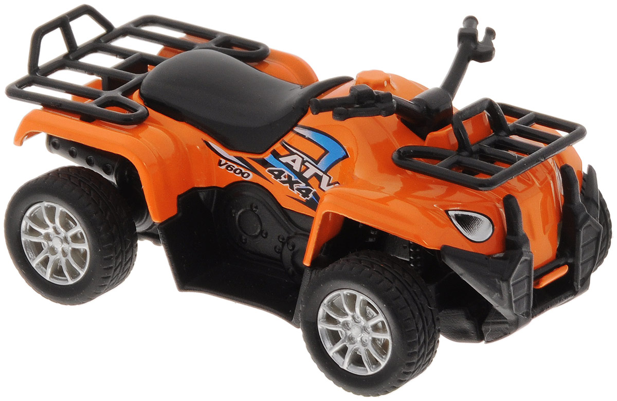 Big Motors Квадроцикл инерционный цвет оранжевый6688-6 Big Motors Квадроцикл инерционный цвет оранжевый6688-6Инерционный квадроцикл Big Motors станет любимой игрушкой вашего малыша. Игрушка представляет собой мощный квадроцикл с резиновыми колесами. Квадроцикл оснащен инерционным механизмом. Достаточно немного отвести его назад, а затем отпустить, и квадроцикл быстро поедет в ту же сторону. Ваш ребенок будет увлеченно играть с этим квадроциклом, придумывая различные истории. Порадуйте его таким замечательным подарком!
