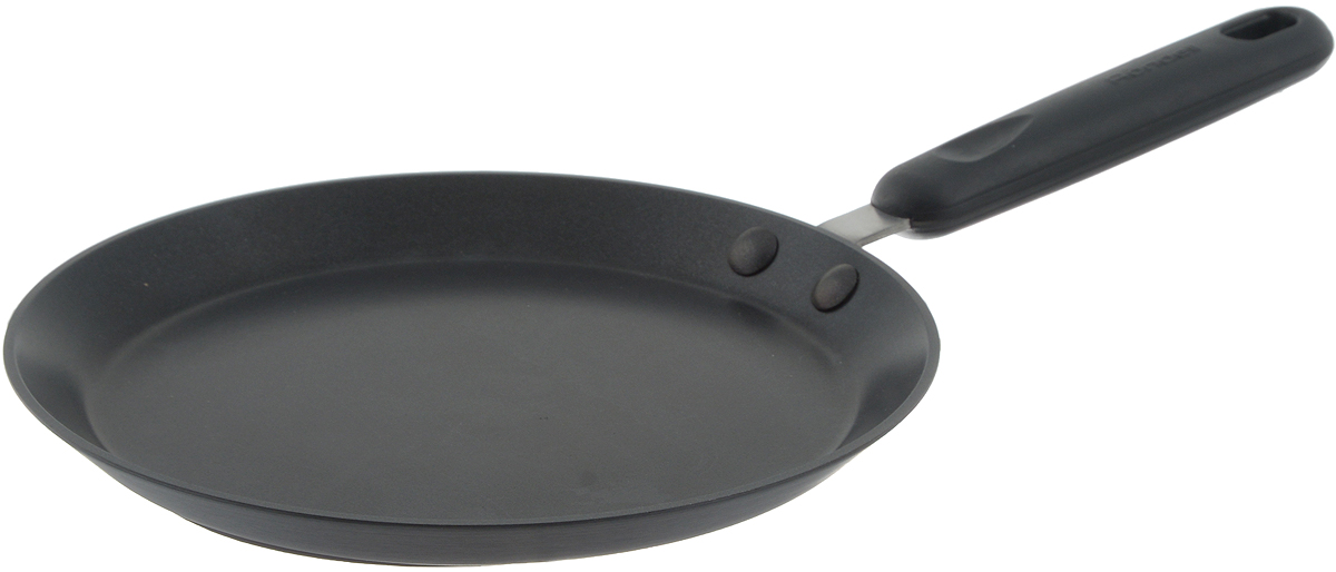 Сковорода блинная Rondell Pancake Frypan, с антипригарным покрытием. Диаметр 22 смRDA-274 Сковорода блинная Rondell Pancake Frypan, с антипригарным покрытием. Диаметр 22 смRDA-274Блинная сковорода Rondell Pancake Frypan изготовлена из анодированного алюминия, который безопасен для здоровья благодаря пассивному слою, не подверженному окислению. Вследствие такой обработки с внешней и внутренней стороны сковорода приобретает благородный серый цвет и становится значительно долговечнее. Сковорода имеет трехслойное антипригарное покрытие TriTitan на основе титана. Возможно использование металлических лопаток. Сковорода подходит для газовых, электрических, стеклокерамических и галогеновых плит. Не подходит для индукционных плит и для мытья в посудомоечной машине. Диаметр сковороды: 22 см. Высота стенки: 1,8 см. Длина ручки: 17,5 см.