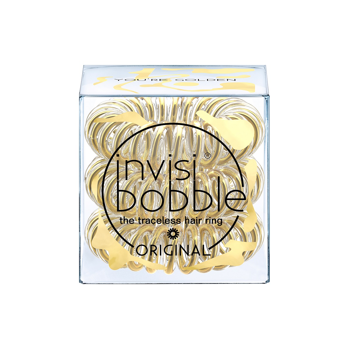 Резинка-браслет для волос Invisibobble Time To Shine You’re Golden, 3шт. 30613061 Резинка-браслет для волос Invisibobble Time To Shine You’re Golden, 3шт. 30613061Оригинальные резинки-браслеты invisibobble в форме телефонного шнура, созданные в Германии. Подходят для всех типов волос, надежно фиксируют причёску, не оставляют заломов и не вызывают головную боль благодаря неравномерному распределению давления на волосы. Кроме того, они не намокают и не вызывают аллергию при контакте с кожей, поскольку изготовлены из искусственной смолы. К самому блестящему сезону invisibobble представляет коллекцию Time to Shine. invisibobble® в золотом оттенке Youre Golden (золотой) заставит почувствовать себя словно в Золотом веке Голливуда!