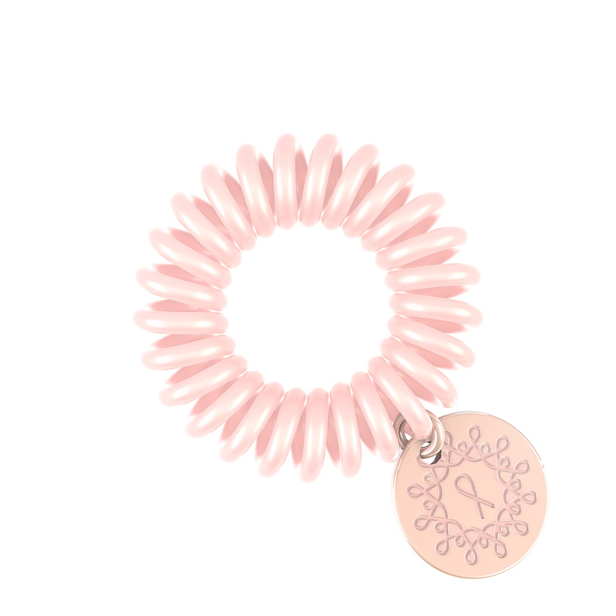 Резинка-браслет для волос Invisibobble Original Pink Heroes3060 Резинка-браслет для волос Invisibobble Original Pink Heroes3060Оригинальные резинки-браслеты invisibobble в форме телефонного шнура, созданные в Германии. Подходят для всех типов волос, надежно фиксируют причёску, не оставляют заломов и не вызывают головную боль благодаря неравномерному распределению давления на волосы. Кроме того, они не намокают и не вызывают аллергию при контакте с кожей, поскольку изготовлены из искусственной смолы. Лимитированная коллекция Pink Heroes посвящена борьбе с раком груди. Резинку invisibobble® в оттенке розовое золото украшает очаровательная подвеска в тон, на которой выгравирован символ борьбы с раком груди - розовая ленточка.