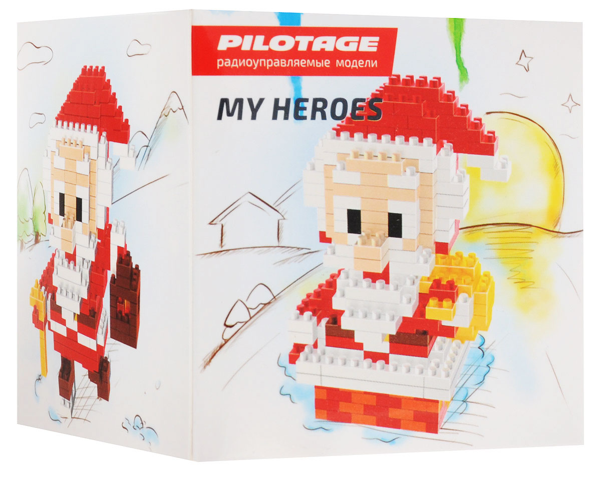 Pilotage Конструктор Santa Claus 3 в 1RC18331 Pilotage Конструктор Santa Claus 3 в 1RC18331Конструкторы серии My Heroes представляют новый принцип конструирования различных фигурок и моделей, которые собираются без использования клея из маленьких разноцветных кубиков. Такой набор не только предоставит возможность поставить на полочку необычную фигурку или фантастическую модель, но и развить навыки мелкой моторики и внимательность. Теперь у вас появится возможность собрать любимого героя в популярном пиксельном (8-битном) стиле. Конструктор Pilotage Santa Claus включает в себя 262 детали для сборки и подробную инструкцию.