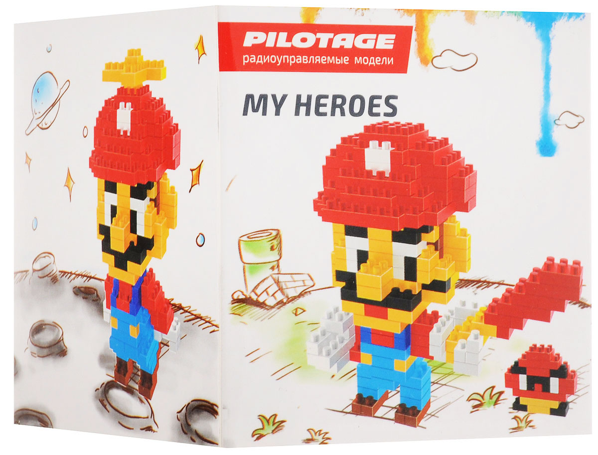 Pilotage Конструктор Mario 3 в 1RC18330 Pilotage Конструктор Mario 3 в 1RC18330Конструкторы серии My Heroes представляют новый принцип конструирования различных фигурок и моделей, которые собираются без использования клея из маленьких разноцветных кубиков. Такой набор не только предоставит возможность поставить на полку необычную фигурку или фантастическую модель, но и развить навыки мелкой моторики и внимательность. Теперь у вас появится возможность собрать любимого героя в популярном пиксельном (8-битном) стиле. Конструктор Pilotage Mario включает в себя 282 элемента для сборки и подробную инструкцию.