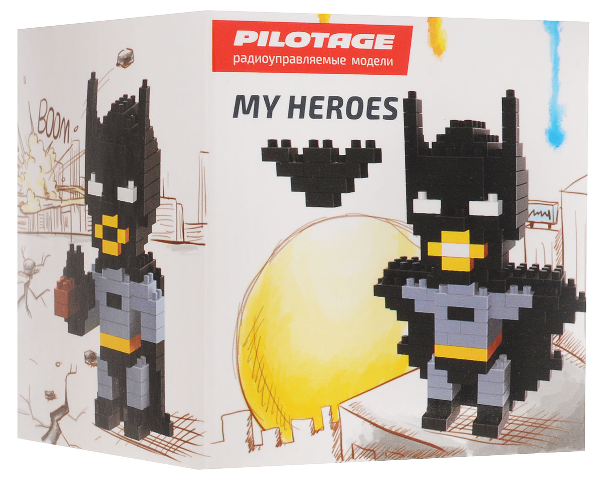 Pilotage Конструктор Batman 3 в 1RC18339 Pilotage Конструктор Batman 3 в 1RC18339Конструкторы серии My Heroes представляют новый принцип конструирования различных фигурок и моделей, которые собираются без использования клея из маленьких разноцветных кубиков. Такой набор не только предоставит возможность поставить на полку необычную фигурку или фантастическую модель, но и развить навыки мелкой моторики и внимательность. Теперь у вас появится возможность собрать любимого героя в популярном пиксельном (8-битном) стиле. Конструктор Pilotage Batman включает в себя 236 элементов для сборки и подробную инструкцию.