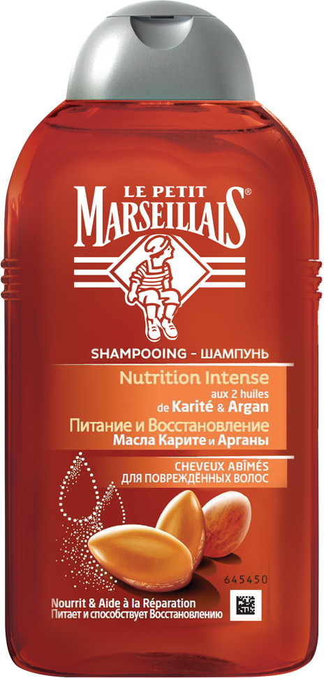 Le Petit Marseillais Шампунь для поврежденных волос Аргана и Карите 250 мл303412271 Le Petit Marseillais Шампунь для поврежденных волос Аргана и Карите 250 мл303412271Шампунь для поврежденных волос Масла карите и арганы. Вдохновитесь традициями Средиземноморья, мы разработали рецепт, сочетающий 2 удивительных масла: Масло карите - веками используется в рецептах красоты, добывается из орехов дерева карите Масло арганы - из серцевины арганы получают редкое и ценное масло. Интенсивно питает и востанавливает ваши волосы. Волосы снова мягкие и сияющие.