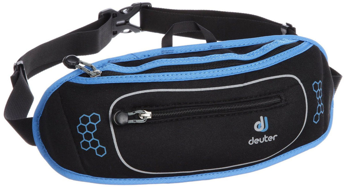 Сумка поясная Deuter Neo Belt II, цвет: черный, голубой39050_7301 Сумка поясная Deuter Neo Belt II, цвет: черный, голубой39050_7301Эти стильные поясные сумки из неопрена подойдут и для пляжа, и для города, и для загородной пробежки; они хорошо прилегают к телу и практически невесомы. Особенности: - центральное отделение на молнии, - канал для провода от наушников, - два внутренних кармана на молнии, - отражатель ЗМ, - передний карман на молнии, - крючок для ключей, Вес 90 г. Размеры 33х12х4 см.