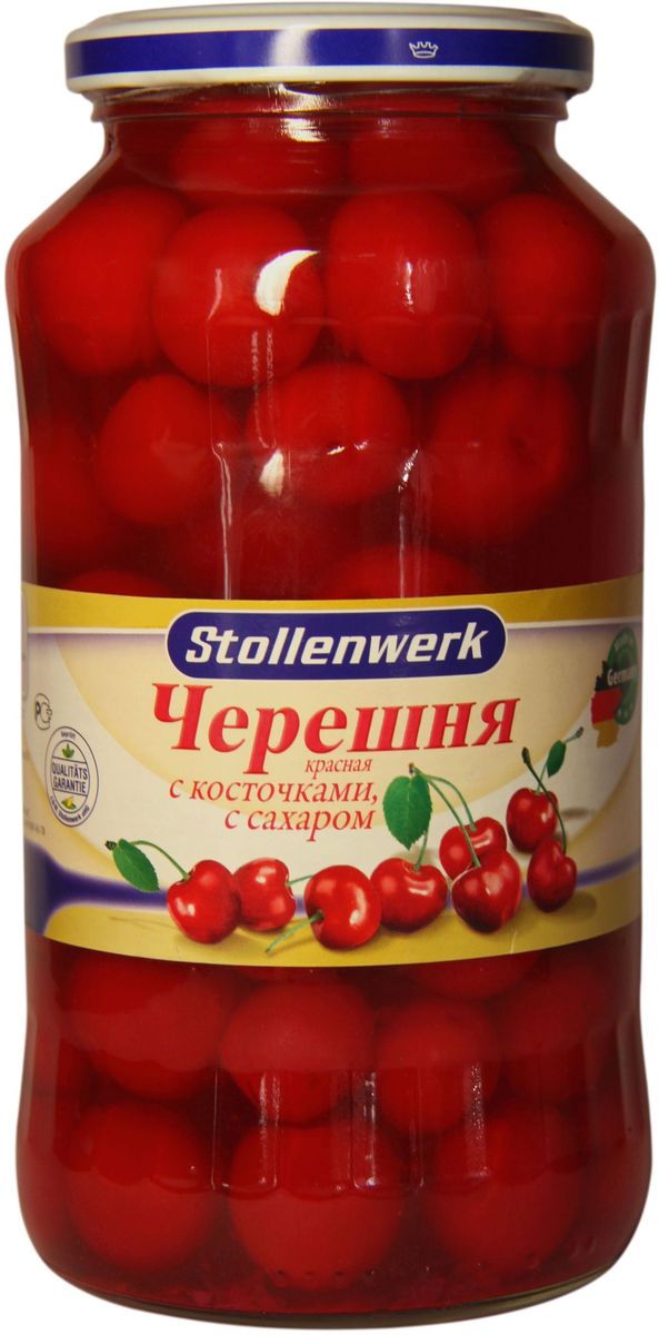 Stollenwerk черешня красная с косточкой, 680 гСТф 83862 Stollenwerk черешня красная с косточкой, 680 гСТф 83862Фрукты Stollenwerk содержат только натуральные фрукты, сахар; без добавления консервантов.