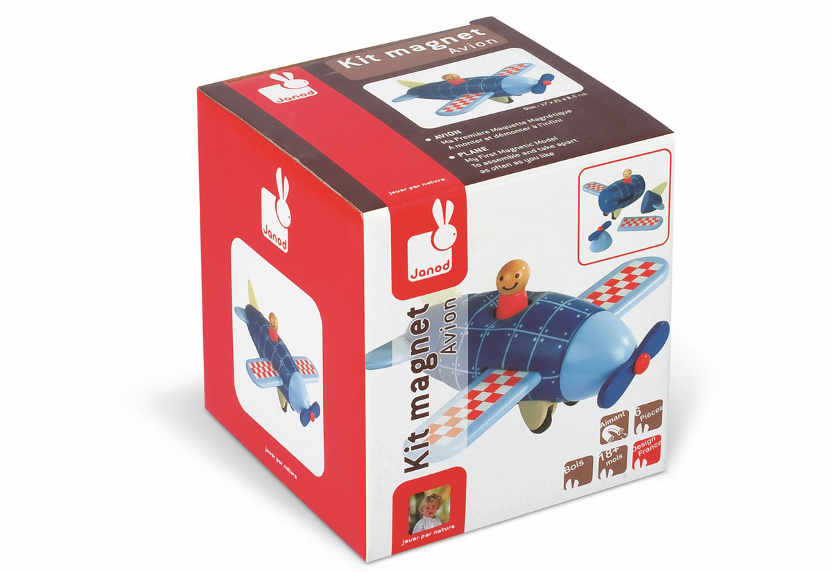 Janod Конструктор СамолетJ05205 Janod Конструктор СамолетJ05205Конструктор Janod Самолет состоит из элементов, которые соединяются друг с другом при помощи магнитов. Сложите элементы правильно и получите яркий самолет! Эта игрушка очень понравится детям, ведь складывать целое из частей так интересно! Конструктор развивает у детей логическое мышление и мелкую моторику.