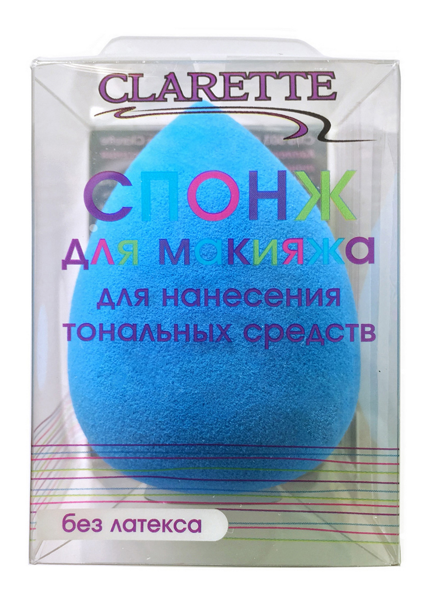 Clarette Спонж для макияжа,синийCMS 610 Clarette Спонж для макияжа,синийCMS 610Спонж для макияжа Clarette - специальный каплеобразный спонж для нанесения тональных средств.С помощью спонжа можно наносить тени, кремы различной плотности, легкие тонирующие эмульсии, различные кремовые скульптурирующие средства,кремовые бронзеры, ВВ – кремы.С помощью спонжа вы можете смешивать разные компоненты - основу и тональное средство для макияжа в нужной пропорции.Спонж подходит для наслаивания средства, создания разной плотности нанесения на разных участках кожи.Спонж Clarette не содержит латекса.