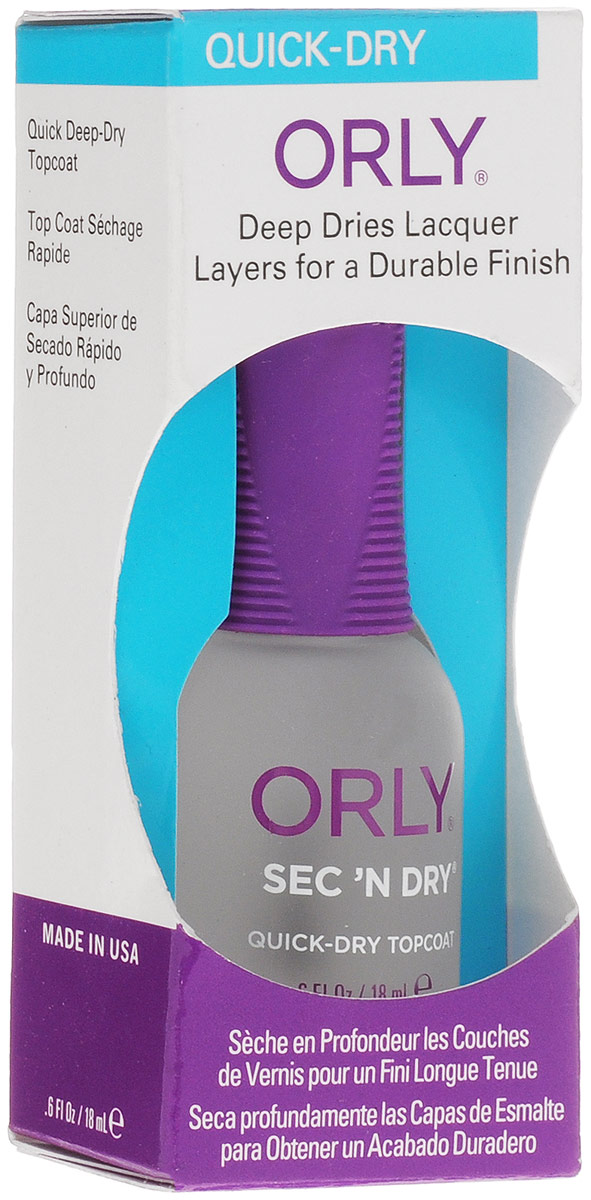 Orly Сушка с проникающим эффектом Secn Dry, 18 мл24310 Orly Сушка с проникающим эффектом Secn Dry, 18 мл24310Прозрачное бесцветное верхнее покрытие Orly Secn Dry, ускоряющее процесс высыхания лака. Полимер, входящий в состав средства, способен проникать через все слои цветного лака, что позволяет высушить его изнутри. Способ применения : нанести 1-2 слоя средства поверх лакового или базового покрытия. Характеристики: Объем: 18 мл. Артикул: 44310. Производитель: США. Товар сертифицирован. Состав: бутилацетат, этилацетат, ацетобутират целлюлозы, изопропил, тосиламид- эпоксидная смола, триметилпентанил диизобутират, диметикон, краситель.