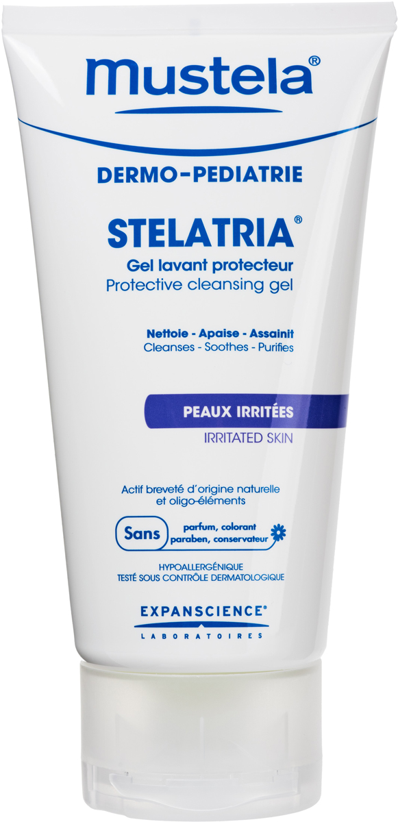 Mustela Очищающий защитный гель Stelatria 150 млМ034/G117 Mustela Очищающий защитный гель Stelatria 150 млМ034/G117Назначение: Разработан для гигиены раздраженной кожи (в том числе при трещинах, покраснении, сухости) лица, тела, интимной области у детей с рождения. Гель мягко очищает, не высушивая кожу, имеет физиологическое значение pH и подходит для ежедневной интимной гигиены у девочек и мальчиков. Разработано для минимизации риска аллергических реакций. Свойства: Очищающий гель STELATRIA смягчает, очищает и защищает раздраженную кожу и интимную область благодаря своим специальным свойствам. Мягко очищает благодаря щадящим моющим компонентам природного происхождения, не высушивая кожу и слизистые оболочки. Входящий в состав комплекс микроэлементов очищает кожу, ограничивая размножение микроорганизмов. Способствует сохранению защитной микрофлоры кожи, обеспечивая естественный защитный барьер. Благодаря экстракту Алоэ Вера успокаивает и смягчает кожу. Инструкция по использованию: Применяйте ежедневно на раздраженную кожу лица, тела, интимной...