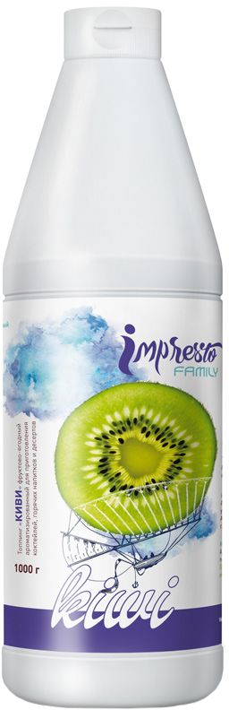 Impresto Family Топпинг Киви, 1 лSTPPN0-000023 Impresto Family Топпинг Киви, 1 лSTPPN0-000023Этот освежающий аромат спелого, тающего во рту киви заставит вас почувствовать себя на тропическом острове. Настоящий взрыв экзотической фруктовой сладости и нежной кислинки. Не содержит ГМО.