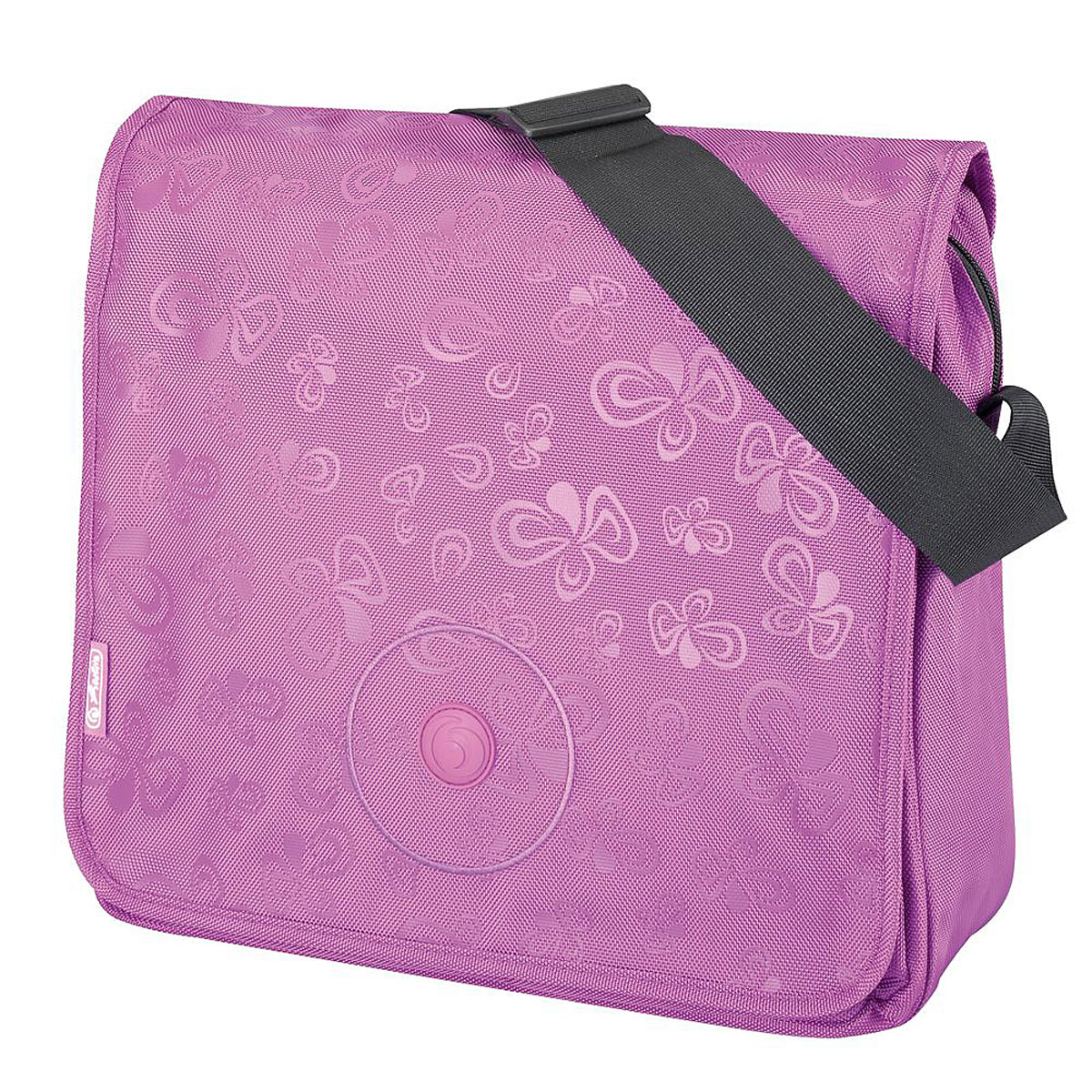 Herlitz Сумка школьная Be Bag Flower Splash Purple11281474 Herlitz Сумка школьная Be Bag Flower Splash Purple11281474Прочная и вместительная школьная сумка Herlitz Be Bag. Flower Splash Purple смотрится элегантно в любой ситуации. Сумка имеет одно отделение, которое закрывается на застежку-молнию и клапан. Внутри отделения находятся два открытых сетчатых кармана и врезной карман на молнии. Под клапаном с лицевой стороны расположен накладной карман на застежке-молнии, внутри которого находятся два открытых кармашка, карман-сетка, карман на застежке-молнии, три кармашка для канцелярских принадлежностей и пластиковый карабин для ключей. Клапан крепится на кнопках, его можно отстегнуть и использовать сумку без него. Широкая лямка регулируется по длине. Такую сумку можно использовать для повседневных прогулок, учебы, отдыха и спорта, а также как элемент вашего имиджа. Лаконичный и сдержанный дизайн подчеркнет индивидуальность и порадует своей функциональностью.