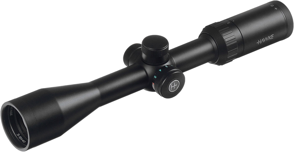 Прицел оптический Hawke Vantage, 3-9х40 IR (Mil Dot)6590 Прицел оптический Hawke Vantage, 3-9х40 IR (Mil Dot)6590Дневной оптический прицел Hawke Vantage предназначен для стрельбы на малых и средних дистанциях. Прицельная марка оснащена подсветкой. Монолитный корпус, выполненный из высококачественного алюминия, защищен от воды и атмосферных осадков, выдерживает отдачу от пневматического и крупнокалиберного огнестрельного оружия. Азот предотвращает внутреннее запотевание линз. Диаметр объектива: 40 мм. Увеличение: 3-9 крат. Поле зрения: 7,4-2,4°. Поле зрения: 13-4,2 м/100 м. Диаметр выходного зрачка: 13-4 мм. Удаление выходного зрачка: 89 мм. Дистанция без параллакса: 100 м. Цена клика: 1/4 МОА. Шаг выверки: 7 мм/100 м. Длина: 31,5 см.