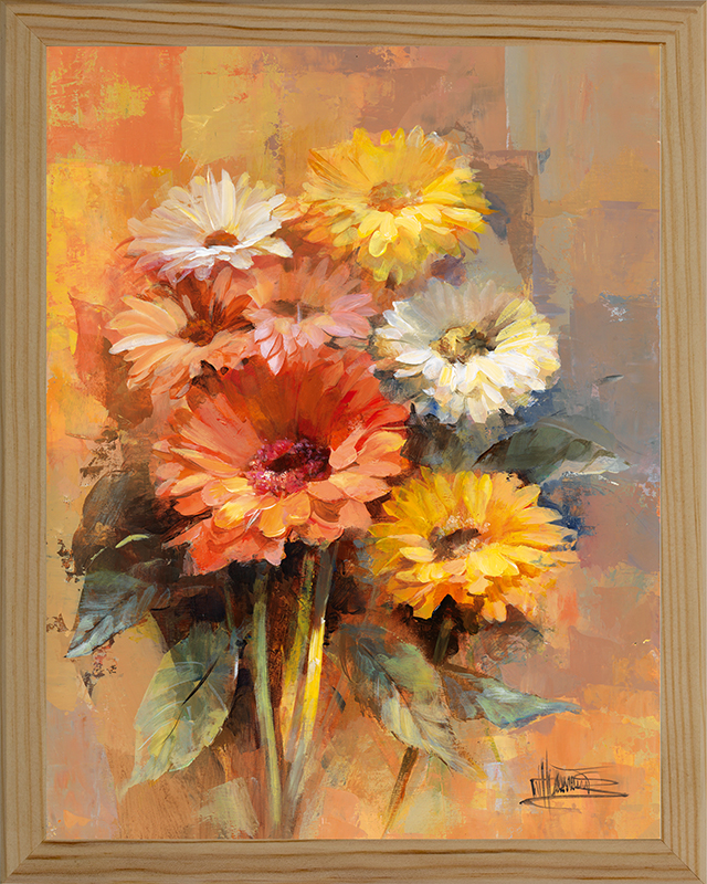 Картина Postermarket Герберы, 20 х 25 см. МС-16МС-16 Картина Postermarket Герберы, 20 х 25 см. МС-16МС-16Картина Postermarket Герберы прекрасно подойдет для декора интерьера различных помещений. Постер, выполненный в технике фотопечать, оформлен багетом бежевого цвета. Картина для интерьера (постер) - это современное и актуальное направление в дизайне помещений. Ее можно использовать для оформления любых помещений (дом, квартира, офис, бар, кафе, ресторан или гостиница). работоспособность. Правильное оформление интерьера создает благоприятный психологический климат, улучшает настроение и мотивирует. Размер картины: 200 x 250 мм.