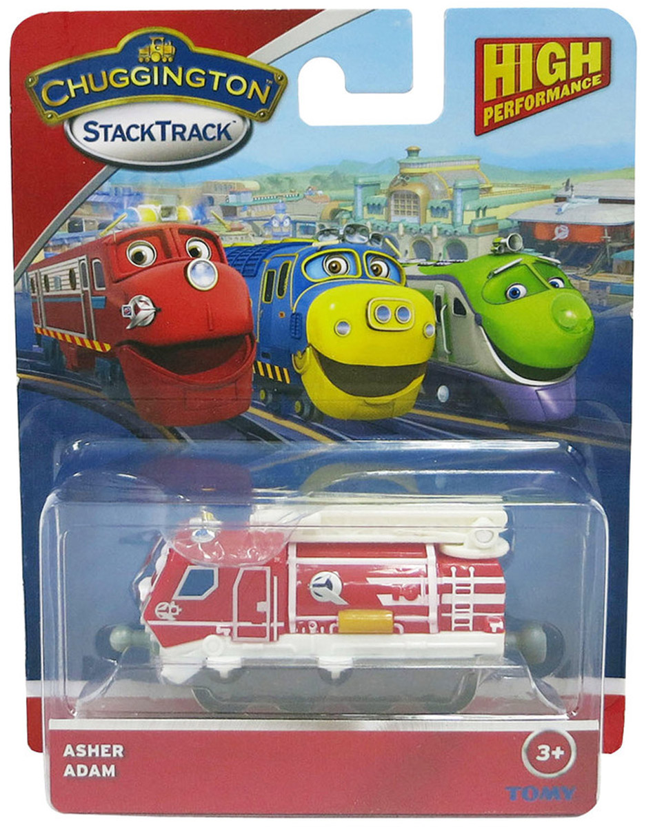 Chuggington Паровозик АшерLC54133 Chuggington Паровозик АшерLC54133Яркий паровозик Ашер несомненно, привлечет внимание вашего ребенка и не позволит ему скучать. Паровозик выполнен в виде забавного персонажа из мультфильма Chuggington. Паровозик Ашер - бесстрашный пожарный рельсового патруля. Этот веселый житель сказочного городка Чаггингтон с радостью отправляется навстречу новым приключениям! Паровозик оснащен 8 пластиковыми колесами и легкой, но надежной системой соединения с другими паровозиками и вагончиками.