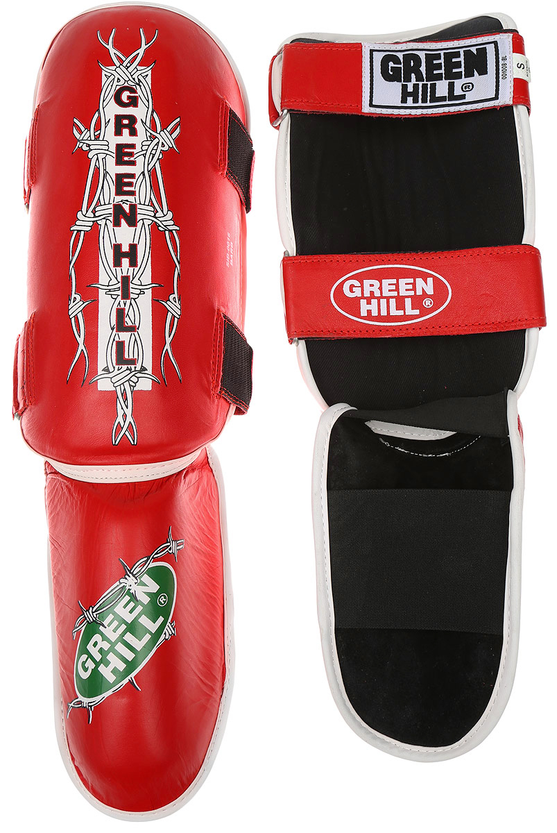 Защита голени и стопы Green Hill Barb, цвет: красный, белый. Размер S. SIB-0016SIB-0016 Защита голени и стопы Green Hill Barb, цвет: красный, белый. Размер S. SIB-0016SIB-0016Защита голени и стопы Green Hill Barb необходима при занятиях спортом для защиты пальцев и суставов от вывихов, ушибов и прочих повреждений. Выполнена из высококачественной натуральной кожи. Наполнитель из пенополиуретана средней жесткости обеспечивает умеренно жесткий удар и предотвращает травмы голени и стопы. Защита закрепляется при помощи ремней на липучках. Защита правильно подобранного размера надежно сидит на ноге, не спадает и не сваливается во время поединка. Длина голени: 31,5 см. Ширина голени: 15 см. Длина стопы: 19 см. Ширина стопы: 11 см.