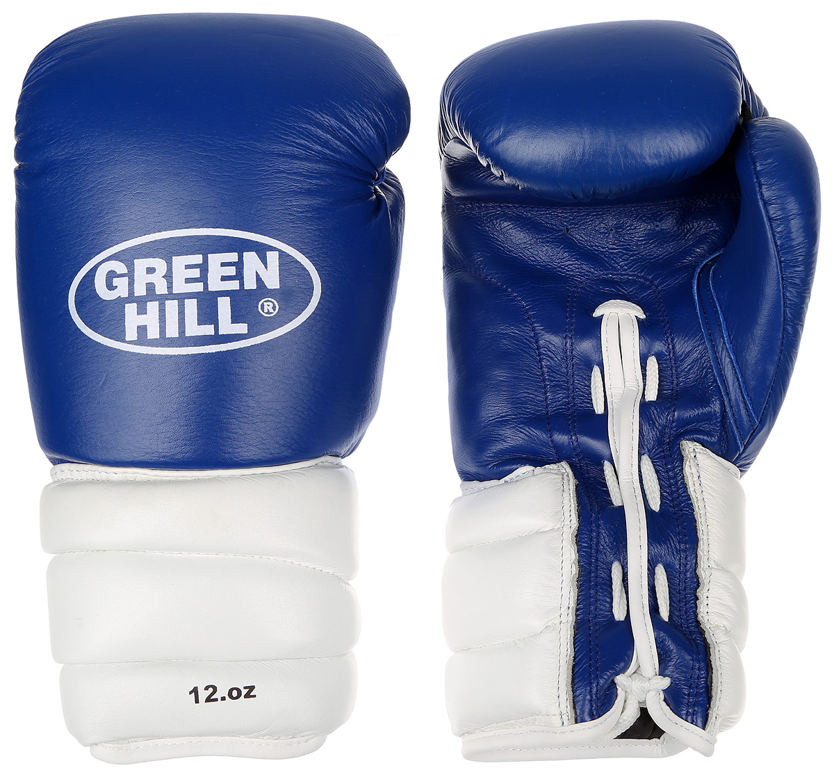 Перчатки боксерские Green Hill Pro Star, цвет: синий, белый. Вес 12 унций. BGPS-2012BGPS-2012 Перчатки боксерские Green Hill Pro Star, цвет: синий, белый. Вес 12 унций. BGPS-2012BGPS-2012Тренировочные боксерские перчатки Green Hill Pro Star отлично подойдут для спаррингов. Верх выполнен из натуральной кожи, наполнитель - из вспененного полимера. Отверстие в области ладони позволяет создать максимально комфортный терморежим во время занятий. Удлиненный сегментированный манжет способствует быстрому и удобному надеванию перчаток, плотно фиксирует их на руке.