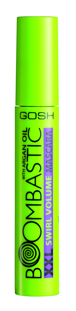 Gosh, Тушь для ресниц Boombastic XXL Swirl Volume для объема и подкручивания, 13 мл, 001 черная810097 Gosh, Тушь для ресниц Boombastic XXL Swirl Volume для объема и подкручивания, 13 мл, 001 черная810097Тушь для ресниц с аргановым маслом Boombastic XXL swirl volume mascara. Густая, кремовая текстура туши Boombastic XXL Swirl Volume Mascara способствует насыщенному нанесению. Прокрашивает и утолщает ресницы, не создавая комочков и эффекта «паучьих лапок». Добавление в состав арганового масла и экстракта бамбука придает ресницам упругость, а сочетание восков и оливкового масла обогащает формулу питательными свойствами. Яркий зеленый цвет контейнера выбран в связи с использованием бамбукового экстракта, в то время как спиралевидное изображение буквы «О» в названии туши повторяет форму щеточки. Гигантская резиновая кисть с щетинками на кончике прокрашивает даже мельчайшие реснички. Уникальная спиралевидная форма расположения щетинок создает XXL объем и длину. XXL объем и захватывающая длина Гигантская спиралевидная каучуковая кисть Щетинки на кончике кисти обеспечивают более точное нанесение Аргановое и оливковое масло в составе Экстракт бамбука